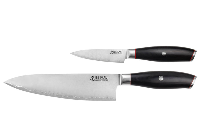 Coffret 2 couteaux Wusaki Fujiko Black 10CR Chef + Office