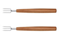 Coffret 2 fourchettes à pommes de terre Triangle Sense inox et manche prunier