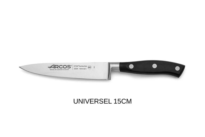 Coffret 3 couteaux Arcos Riviera : office + universel + chef