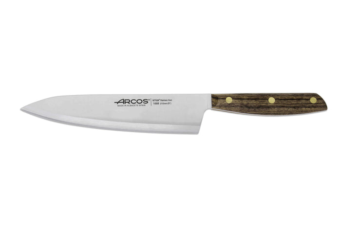 Coffret 3 couteaux de cuisine Arcos Nordika : 1 Office + 1 Chef 16cm + 1 Chef 21cm