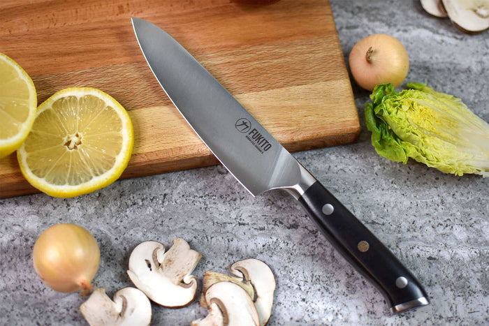 Coffret 3 couteaux Fukito Ebène X50 Chef + Universel + Office