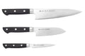 Coffret 3 couteaux japonais Satake Cutlery ABS chef + santoku + office