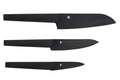 Coffret 3 couteaux japonais Satake Cutlery Black santoku + universel + office