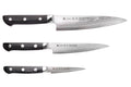 Coffret 3 couteaux japonais Satake Cutlery damas 69 couches chef + universel + office