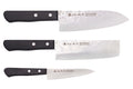 Coffret 3 couteaux japonais Satake Cutlery Nashiji santoku + nakiri + office