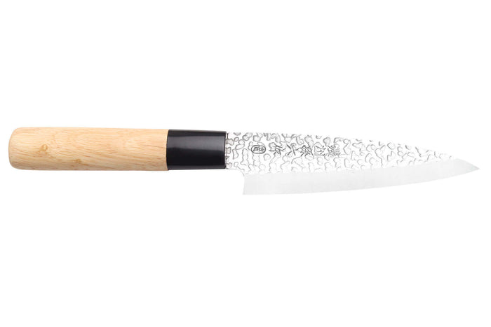 Coffret 3 couteaux japonais Satake Cutlery Tsuchime chef + santoku + deba