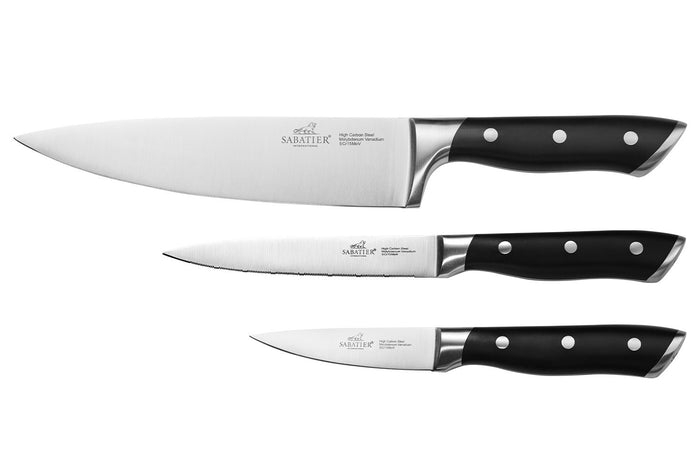 Coffret 3 couteaux Sabatier International Hercules Office 9cm + Universel 12cm + Chef 20cm