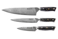 Coffret 3 couteaux Wusaki Sakin Damas 10Cr Chef + Universel + Office