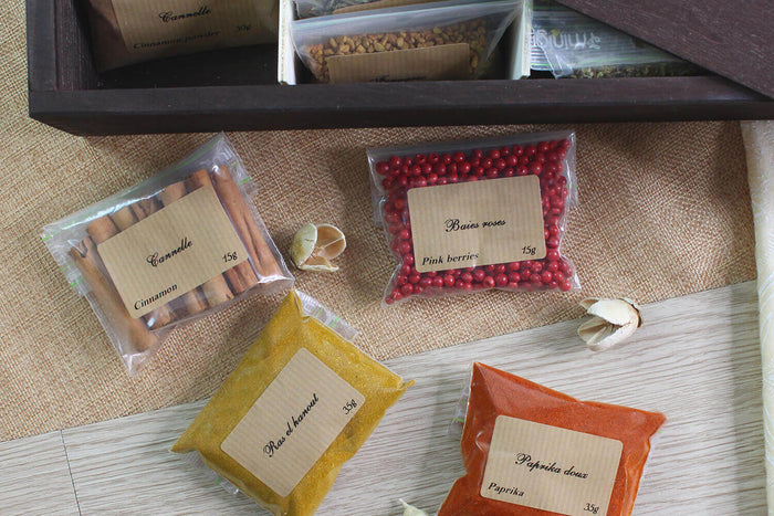 Coffret 36 épices Le Monde en Tube Collection - sachets zippés