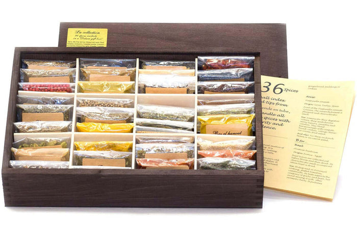 Coffret 36 épices Le Monde en Tube Collection - sachets zippés