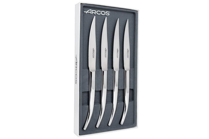 Coffret 4 couteaux à steak Arcos The Origin forgés en inox monobloc lame lisse 11cm