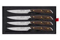 Coffret 4 couteaux à steak Icel lame dentelée 11cm manche droit en bois