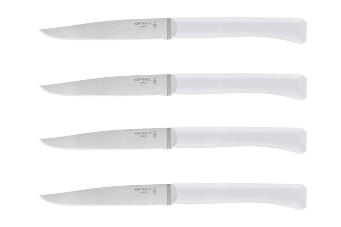 Coffret 4 couteaux de table Opinel Bon Appétit + lame 11cm en inox manche en polymère nuage