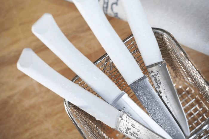 Coffret 4 couteaux de table Opinel Bon Appétit + lame 11cm en inox manche en polymère nuage