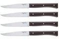 Coffret 4 couteaux de table Opinel Facette manche frêne sombre lame 11cm inox lisse