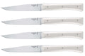 Coffret 4 couteaux de table Opinel Facette manche VittEr® blanc lame 11cm inox lisse