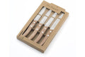 Coffret 4 couteaux d'office dentelés Lou Laguiole Util FOREST bois nature