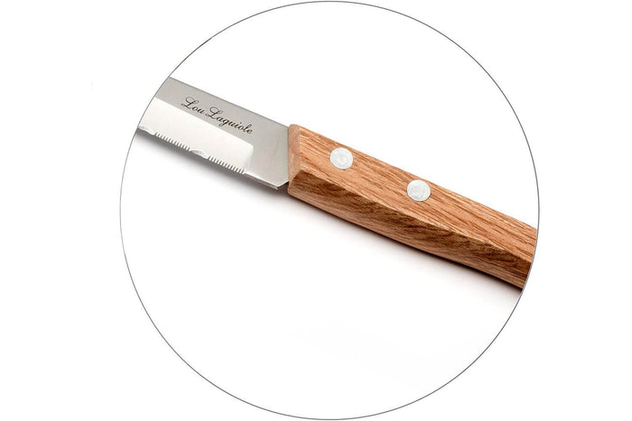 Coffret 4 couteaux d'office dentelés Lou Laguiole Util FOREST bois nature