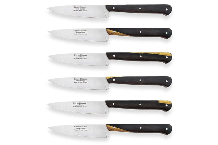Coffret 6 couteaux d'office Le p'tit tradi Goyon-Chazeau 10cm manche grenadille