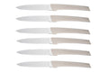 Coffret 6 couteaux Kiana de table lame inox 10,4cm manche ficelle