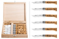 Coffret 6 couteaux Opinel Tradition Gravures Animalia n°08 lame 8,5cm manche chêne