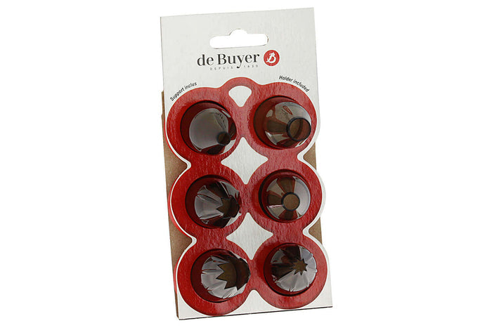 Coffret 6 douilles De Buyer Classic en Tritan unies et cannelées
