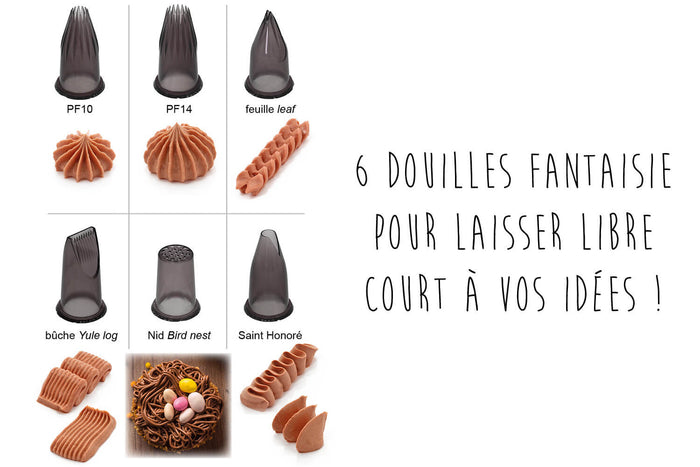 Coffret 6 douilles De Buyer Créatif en Tritan décor fantaisie