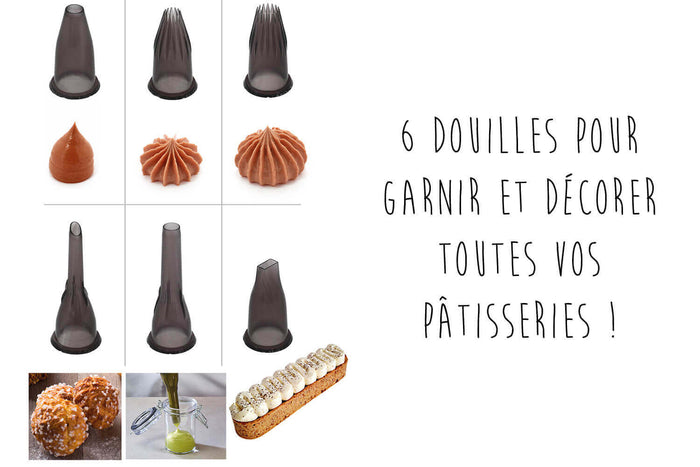 Coffret 6 douilles De Buyer Garnir en Tritan