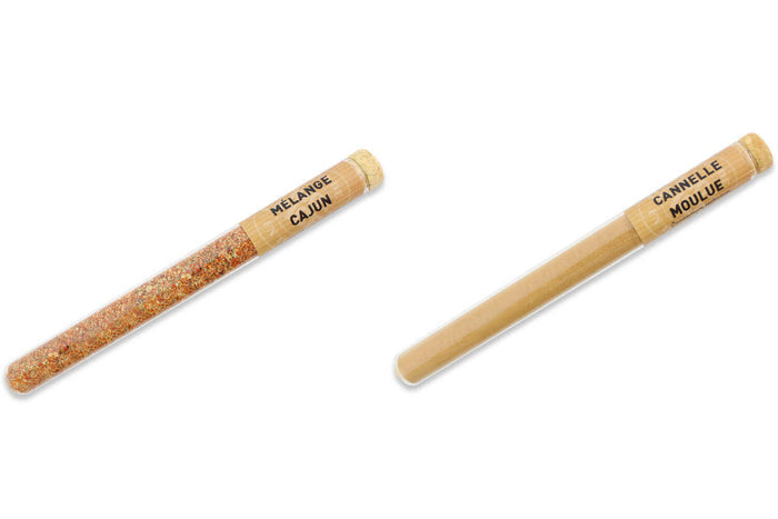 Coffret 6 épices en tube Le Monde en Tube Saveurs américaines + support bois