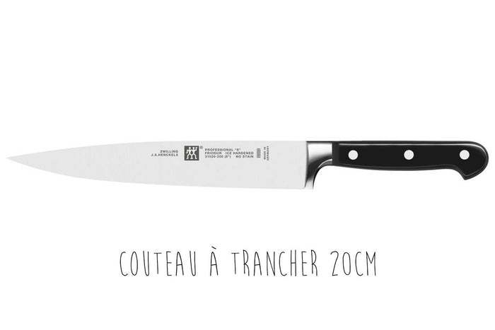 Coffret à découper Zwilling Professional S forgé Fourchette à viande et couteau à trancher