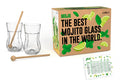 Coffret cadeau 2 verres à mojito Cookut Mojo + pilons mélangeur + livre de recettes