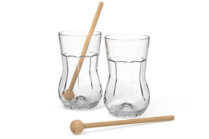 Coffret cadeau 2 verres à mojito Cookut Mojo + pilons mélangeur + livre de recettes
