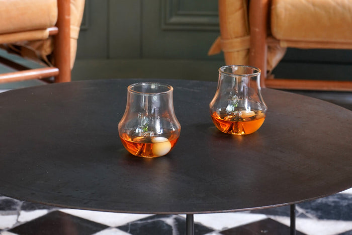 Coffret cadeau 2 verres de dégustation Cookut Graham + billes en marbre + guide