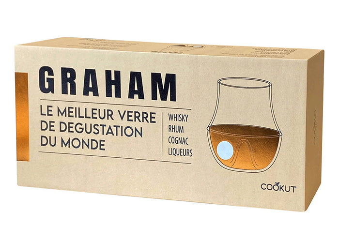 Coffret cadeau 2 verres de dégustation Cookut Graham + billes en marbre + guide