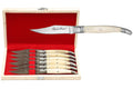 Coffret cadeau de 6 couteaux de table Laguiole Bougna manche en os