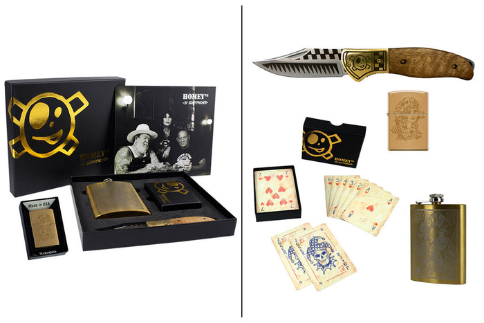 Coffret cadeau outdoor Homey's by Schiffmacher Man's Ruin 4 pièces
