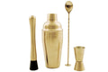 Coffret cocktail Point Virgule 4 accessoires en inox doré