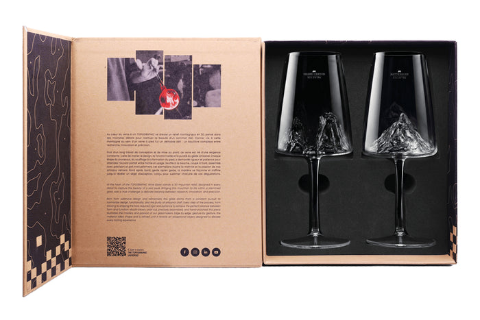 Coffret de 2 verres à vin Alaskan Maker Topographic Grand Canyon & Mont Cervin