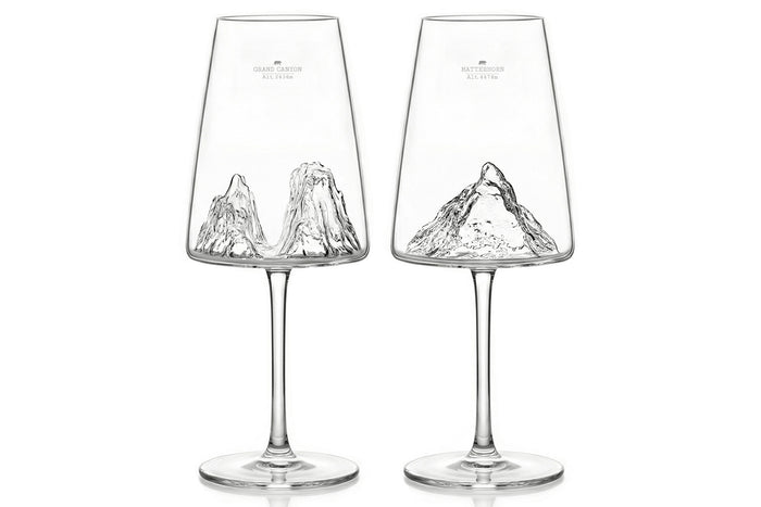 Coffret de 2 verres à vin Alaskan Maker Topographic Grand Canyon & Mont Cervin