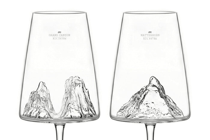 Coffret de 2 verres à vin Alaskan Maker Topographic Grand Canyon & Mont Cervin