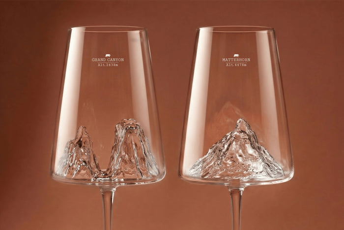 Coffret de 2 verres à vin Alaskan Maker Topographic Grand Canyon & Mont Cervin