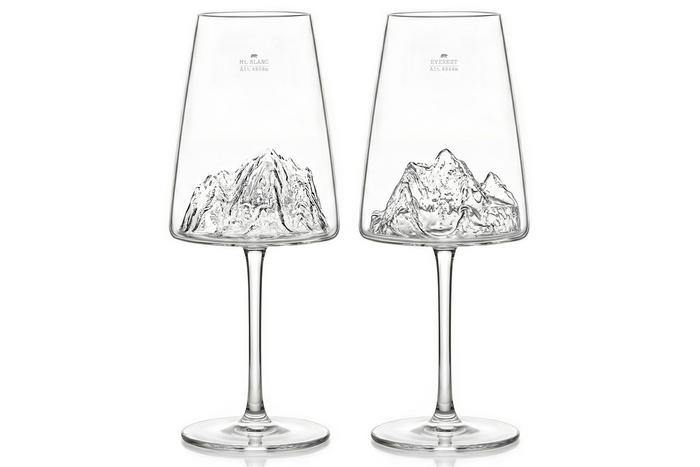 Coffret de 2 verres à vin Alaskan Maker Topographic Mont Blanc & Everest