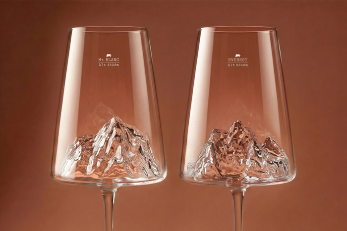 Coffret de 2 verres à vin Alaskan Maker Topographic Mont Blanc & Everest