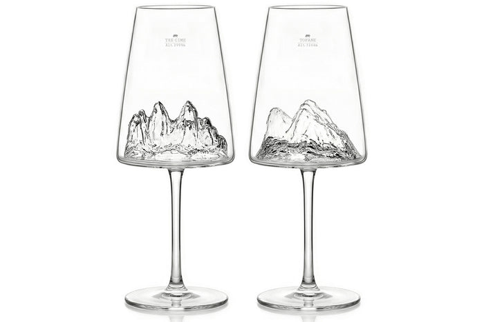 Coffret de 2 verres à vin Alaskan Maker Topographic Tre Cime di Lavaredo & Tofane