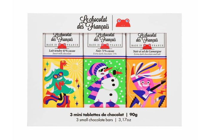 Coffret de 3 tablettines bio Le Chocolat des français - 90g