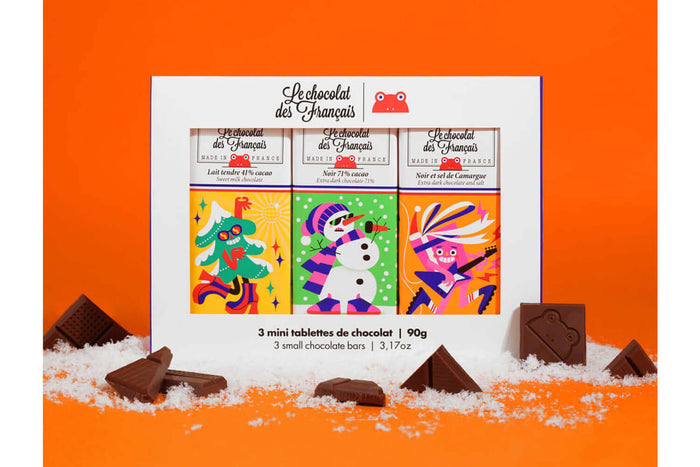 Coffret de 3 tablettines bio Le Chocolat des français - 90g