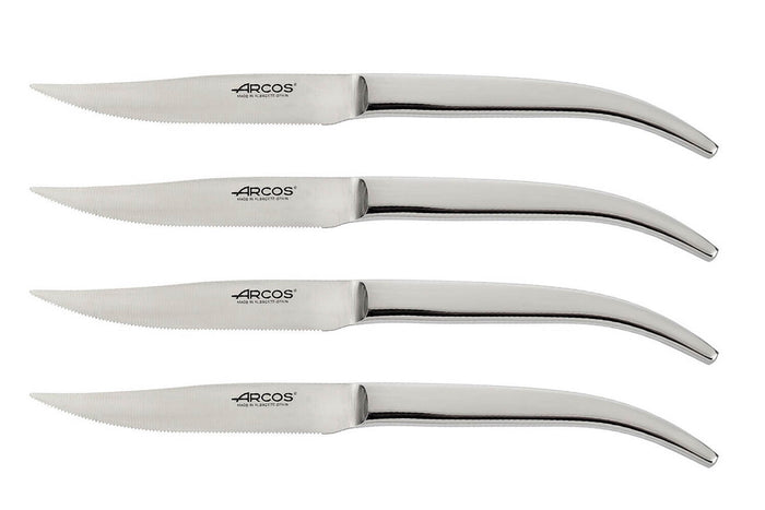 Coffret de 4 couteaux à steak Arcos Steel-Force tout en inox lame dentelée 11cm