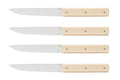 Coffret de 4 couteaux de table faits main Perceval 888 façon ivoire