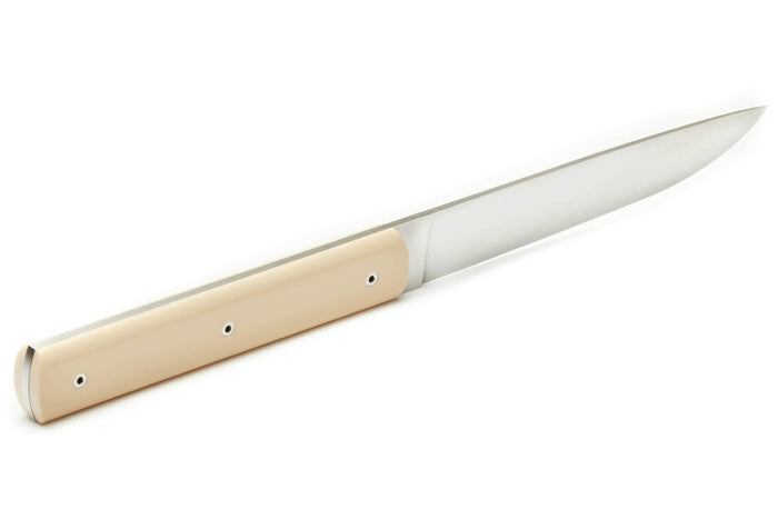 Coffret de 4 couteaux de table faits main Perceval 888 façon ivoire