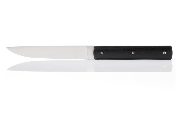 Coffret de 4 couteaux de table faits mains Perceval 888 noir